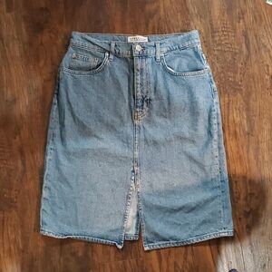 10 Crosby Derek Lam Blue Denim Pencil Skirt